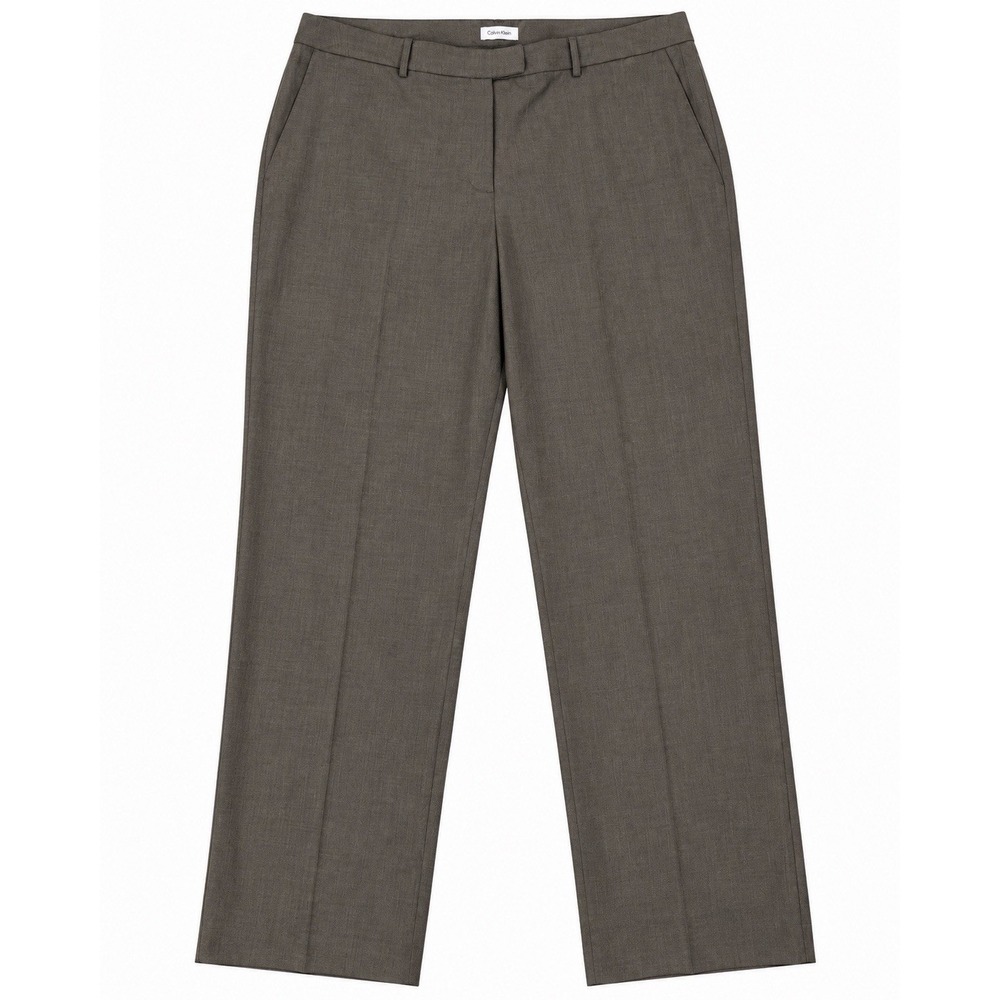 Calvin Klein Women's 22W Brown Dress Pants Straight Leg Plus Size 44" Waist